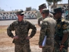 From left, U.S. Army Lt. Col. Shawn Umbrell, commander of 1st Battalion, 502nd Infantry Regiment, Task Force Strike; U.S Army Capt. Peter Jacobs, commander of Company A, 502nd Infantry Regiment;U.S Army 2nd Lt. Gideon Bernthal with Company A; and the Iraqi ranger students' commander speak about the day’s training July 18, 2016, at Camp Taji, Iraq. The 1-502nd is responsible for the Iraqi army ranger training program on Camp Taji. Camp Taji is one of four Combined Joint Task Force – Operation Inherent Resolve build partner capacity locations dedicated to training Iraqi security forces. (U.S. Army photo by 1st Lt. Daniel Johnson/Released)