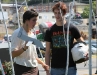 Maura Gahan instructing the student who will play the Butcher on his role