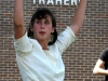Maura Gahan in front of the Trahern Building