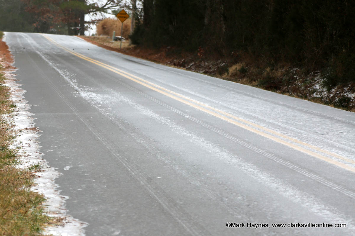 Road Conditions are Hazardous in ClarksvilleMontgomery County