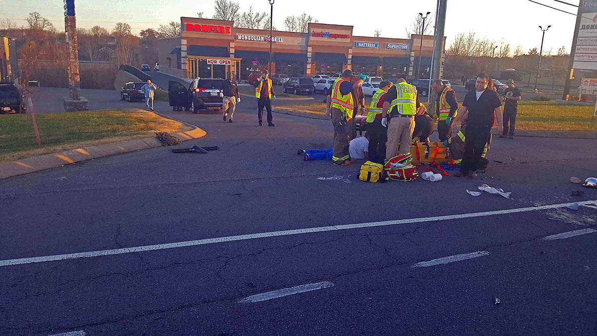 Clarksville Police reports Motorcycle Crash Sends One to Hospital