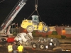 A crane had to be used to remove the front end loader from the top of the cab. (Photo by CPD-Jim Knoll)