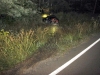Mazda Miata collided with a Ford Mustang and then went off an embankment early Thursday morning. (Photo by CPD-Jim Knoll)