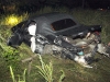 Mazda Miata collided with a Ford Mustang and then went off an embankment early Thursday morning. (Photo by CPD-Jim Knoll)