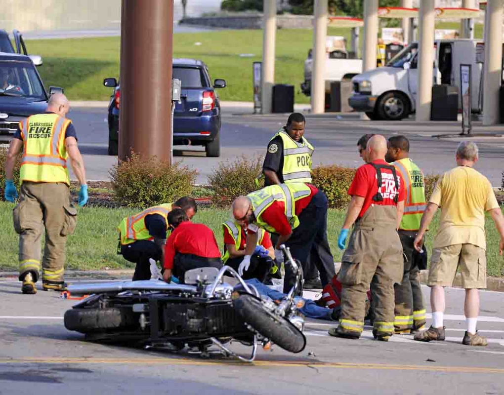 Clarksville Police respond to Motorcycle Crash at Providence Boulevard