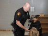Clarksville Police Service dog getting his K-9 armor put on. (Photo by CPD-Jim Knoll)