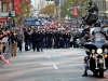 Green Berets from the 5th Special Forces Group (Airborne) walk alongside the newly dedicated De Oppresso Liber statue as it made its way down 5th Avenue as part of the New York City Veterans Day Parade, Nov. 11th, 2011. (Photo courtesy of Spec. Kerry Otjen)