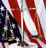 U. S. Flag & Scales of Justice