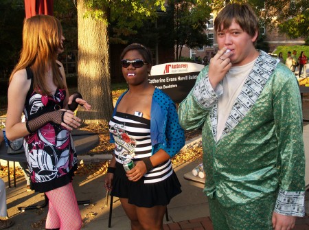 Costumes ranged from the offbeat to retro.