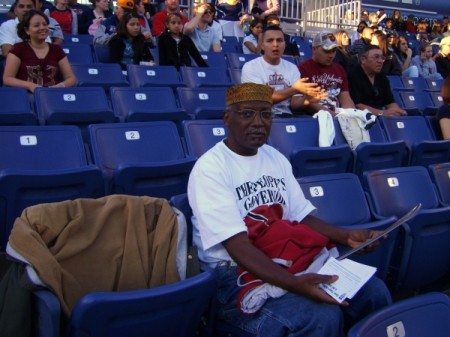 Ivan Roberts checks into his seat