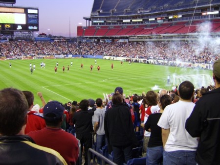Fireworks go off after USA scores a goal