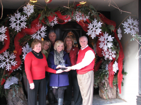 The "Best Window and Door Display" award was presented to Betty’s Antiques. (Pictured from left to Right are: Montgomery County Mayor Carolyn Bowers, Brenda Jones, Will Harvey, Jamie Farmer, Penny Harvey and City of Clarksville Mayor Johnny Piper. Photos by Elizabeth Black) The "Best Window and Door Display" award was presented to Betty’s Antiques. (Pictured from left to Right are: Montgomery County Mayor Carolyn Bowers, Brenda Jones, Will Harvey, Jamie Farmer, Penny Harvey and City of Clarksville Mayor Johnny Piper. Photos by Elizabeth Black)