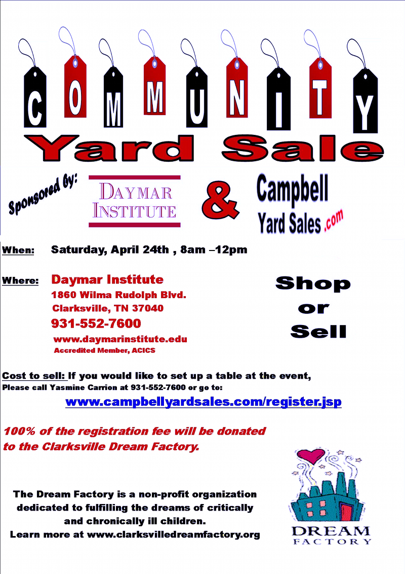 Daymar Institute joins with Campbell Yard Sales for a Community yard