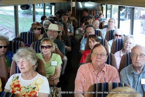 The bus was packed for Day 2 of the Architectural Heritage Bus Tour