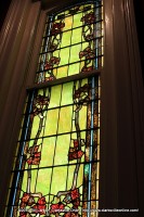 A beautiful stained glass window is one of the best features of the house