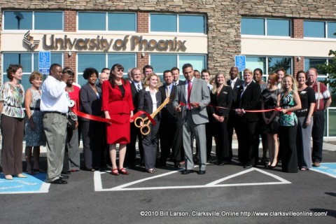 The ribbon cutting officially opens the newest campus of the University of Phoenix