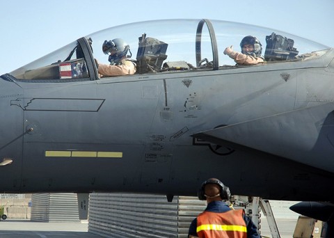 U.S. Army Maj. Gen. John F. Campbell, Combined Joint Task Force 101, Regional Command East commander, gives a thumbs-up after flying a mission over Eastern Afghanistan October 21st with U.S. Air Force Capt. Frank Fryar, 336th Expeditionary Fighter Squadron. (Photo by U.S. Air Force Tech. Sgt. M. Erick Reynolds, Regional Command East Public Affairs) U.S. Army Maj. Gen. John F. Campbell, Combined Joint Task Force 101, Regional Command East commander, gives a thumbs-up after flying a mission over Eastern Afghanistan October 21st with U.S. Air Force Capt. Frank Fryar, 336th Expeditionary Fighter Squadron. (Photo by U.S. Air Force Tech. Sgt. M. Erick Reynolds, Regional Command East Public Affairs)