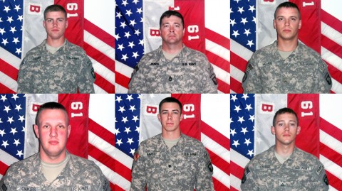 Top (L to R): Alexander Gassen, Barry Edward Jarvis, and Buddy Wendall McLain. Bottom (L to R): Curtis Allen Oakes, Matthew Wayne Ramsey, and Austin Garrett Staggs. Top (L to R): Alexander Gassen, Barry Edward Jarvis, and Buddy Wendall McLain. Bottom (L to R): Curtis Allen Oakes, Matthew Wayne Ramsey, and Austin Garrett Staggs.