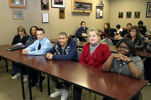 (Left-right) Steffani Keener, Rita Quarles, Jake Sloan (2nd Place, Thaddeus Carpenter (1st Place), Sissy Rankin, Alicyn Keys (3rd Place). (Photo by CPD-Jim Knoll)