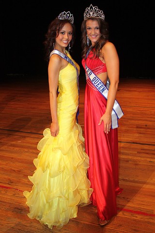 Miss River Queen 2011 Giselle Fontenot (right) and Miss River Teen 2011 Sarah Gross (left).