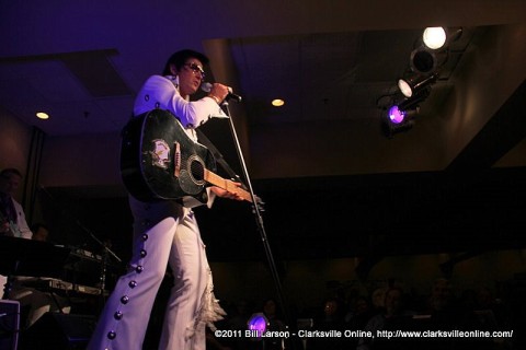 Elvis performing at the Legends of Clarksvegas