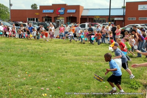 Over 400 kids attended Hilltop Market's 16th Annual Easter Egg Hunt.