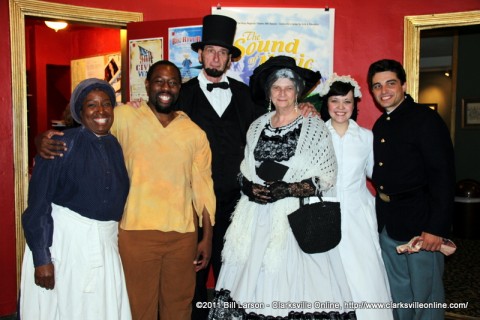 Abraham Lincoln and his wife Mary Todd with some of the cast members of the Civil War Musical