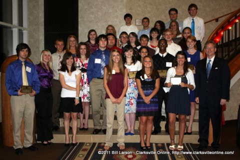 The 2011 Heritage Bank Scholarship recipients with Heritage Bank President/CEO John Peck (right)