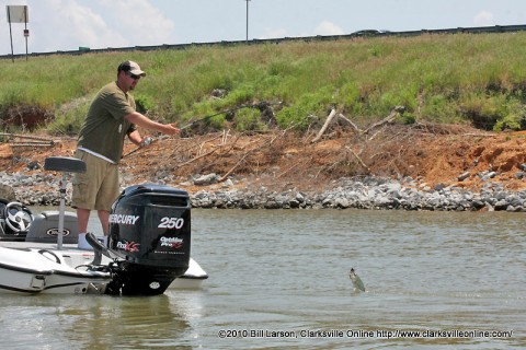 A catch is made during last year's Bass Tournament.