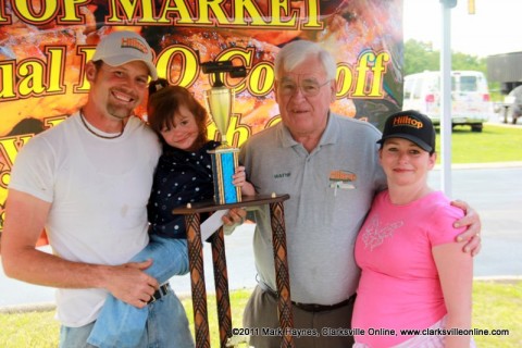 The BBQ Bunch won 1st place in the ribs category last year. (L to R) Mike Johnson, Melody Johnson, Wayne Hall and Janet Johnson.