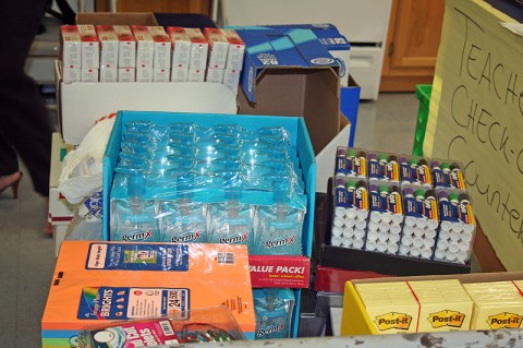 Just some of the items donated during last year's "Stuff the Bus" event.