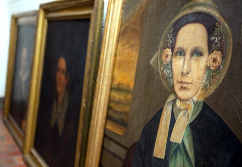 19th century portraits of Charles Nicholas Minor Meriwether and his wife Caroline Huntley Barker Meriwether, two of the founders of Woodstock, and their oldest daughter, Nancy Minor Meriwether Ferguson.