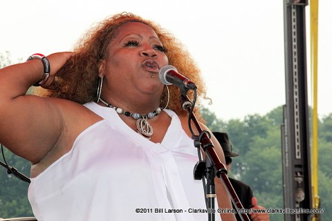 Tina Brown performing at the City of Clarksville's July 3rd Celebration