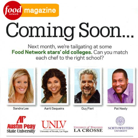 APSU is mentioned in the newest Food Network Magazine.