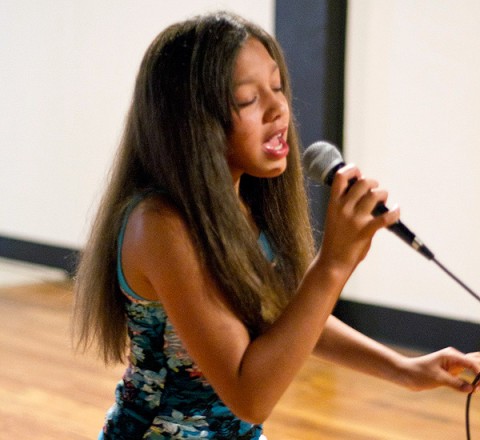 Madison Fisher, 11, performs for the judges during auditions for “Gateway To Stardom”, held last Saturday at Gateway Realty Investment Group.