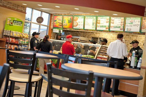 The new Subway restaurant at Austin Peay State University held a “soft opening” September 28th. The eatery will open to the public at 10:30am, Thursday, September. 29th. (Photo by Beth Liggett, APSU photographer)