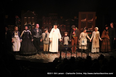 One of the casts of the 2011 production of A Christmas Carol at the Roxy Regional Theatre