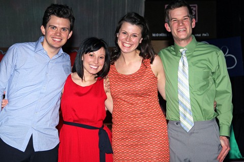 The cast of "I Love You, You're Perfect, Now Change", (L to R) Ryan Bowie, Heather Anderson, Ashley Laverty and Josh Bernaski.