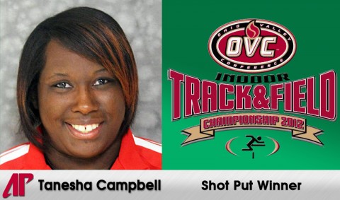 Tanesha Campbell wins OVC Indoor Championships Shot Put