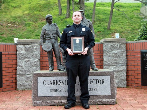 Officer Jordan Parnell was awarded the prestigious John R. Cunningham Award for Outstanding Officer for top overall score for academic and practical skills application and also received the award for Highest Academic Score.