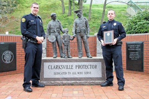 (L to R) Officers, Adam Post and Jordan Parnell.