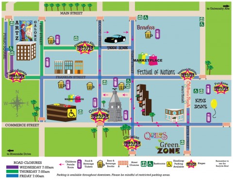 2012 Rivers and Spires Festival Map