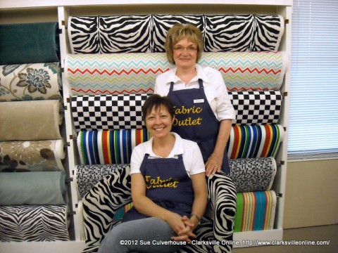 Fabric Outlet Owners Rose Pollard and Joyce Turner