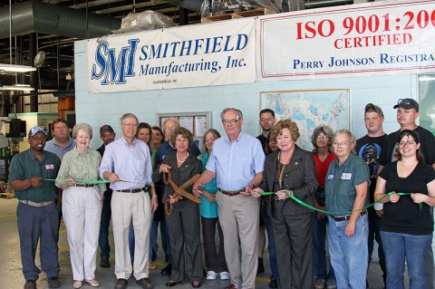 Smithfield Manufacturing Inc. Green Ribbon Cutting.