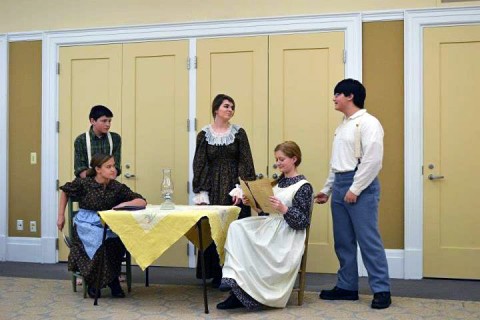 The students wrote and performed a Civil War play titled “A State in Chaos:  A Family in Two.”
