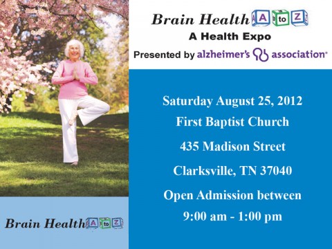First Baptist Church to host Alzheimer's Association "Brain Health A to Z" Health Expo August 25th