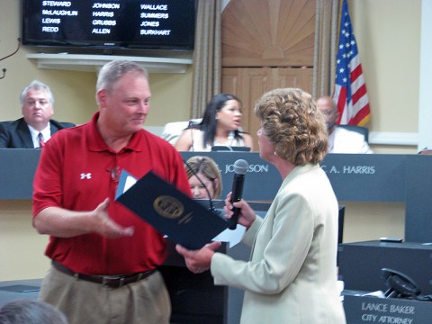 Clarksville City Council and Mayor Kim McMillan passed resolution recognizing July 2012 as Parks and Recreation Month.