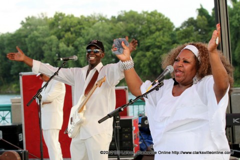 Tina Brown performing at the City of Clarksville's July 3rd Celebration