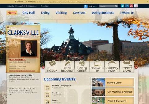 City of Clarksville's New Web Site