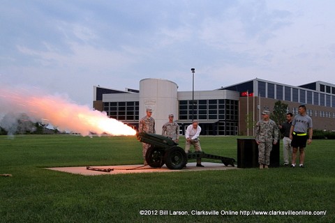 Congressman Ed Whitfield of the 1st District of Kentucky kicked off the Division Run by firing the artillery piece which signaled the start. Congressman Ed Whitfield of the 1st District of Kentucky kicked off the Division Run by firing the artillery piece which signaled the start.